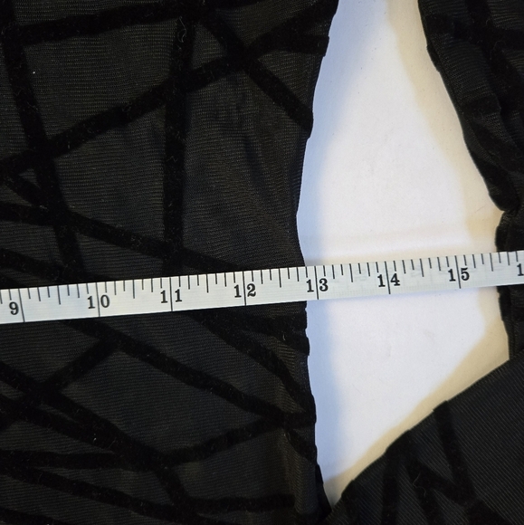 Geometric mesh bodycon long sleeve mini dress sz small/medium - Picture 6 of 7